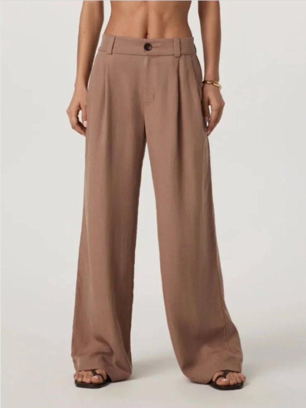 Vuori Trestles Twill Wide Leg Pants Nutmeg Heather S